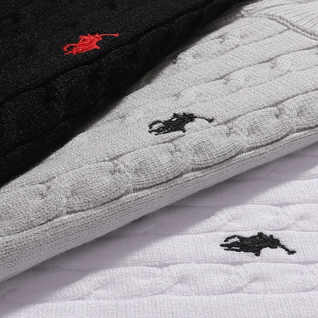 P200 Raff half-zip sweater black white gray